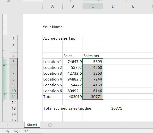 Excel-6 Independent Challenge 3 In this independent challenge, students calculate payments for accrued sales