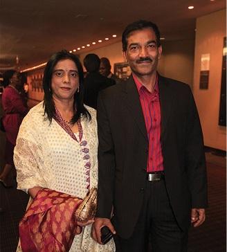 Roy Moodley and his wife, Mumsie, at Jacob Zuma's 70th birthday celebration at the Durban