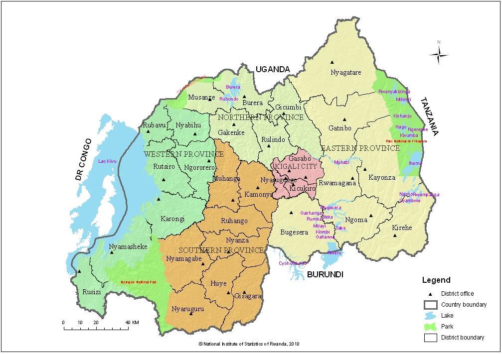 (B) MAP OF RWANDA 10 10 This map is intended exclusively for the use of the readers of the report to which it is attached.