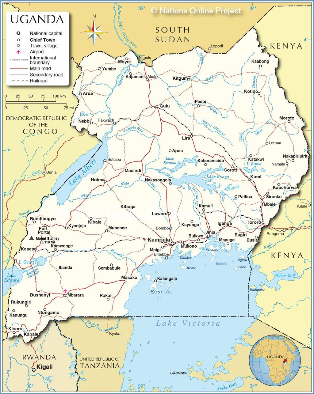 (C) MAP OF UGANDA 11 11 This map is intended exclusively for the use of the readers of the report to which it is attached.