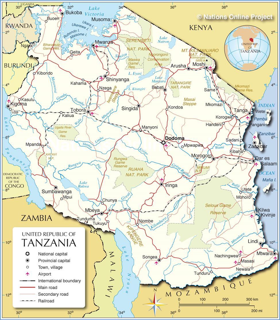 (D) MAP OF TANZANIA 12 12 This map is intended exclusively for the use of the readers of the report to which it is attached.