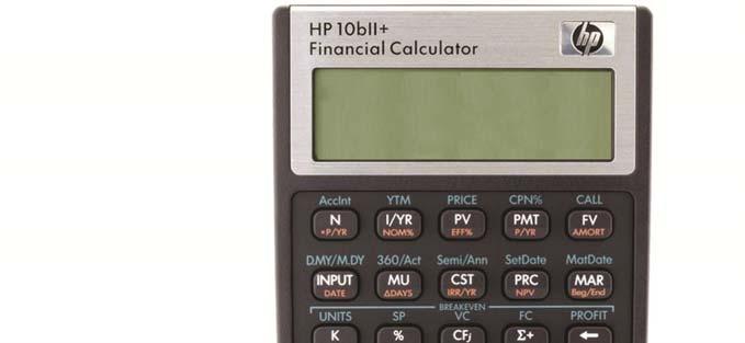 Real Estate Math Overview and Introduction to the HP 10bII+ Calculator Page 2 Introduction to the Hewlett Packard (HP) 10bII+ Calculator SHIFT Keys The HP 10bII+ has two (shift) keys.