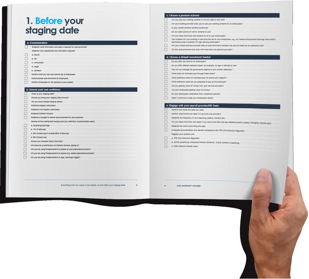 Your auto-enrolment checklist Over the following pages we ve broken the
