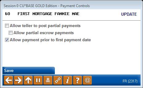 WARNING: Setting your matrix in a sequence other than this, either at the loan category level or even on an individual loan, may cause payments to be applied incorrectly and might result in principal
