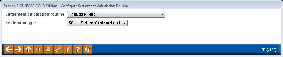 CONFIGURING THE SETTLEMENT CALCULATION ROUTINE Configure PL Settlement Calc Routines (Tool #269) Screen 2 This screen is used to configure the settlement calculation routines for the credit union.