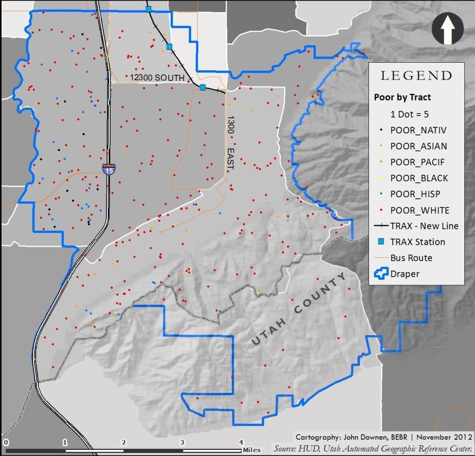 Figure 13 Poor by Census Tract in Draper, 2010 Figure 14 Racially/Ethnically Concentrated Areas of Poverty in Salt Lake