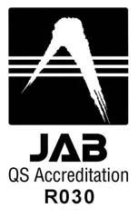 When used on business cards, the JAB mark shall be used only by those who are conducting activities within the scope that is accredited, registered and certified. B.7.