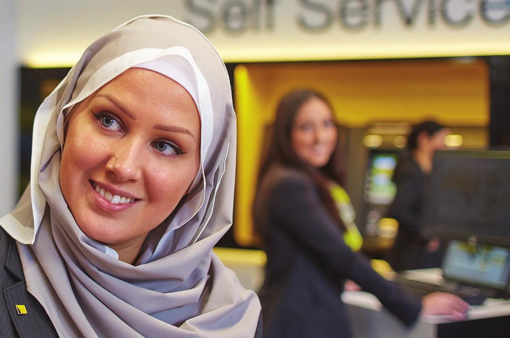 Section SEVEN Glossary In 2016, CBA introduced a corporate hijab to support our colleagues in their culture KEY