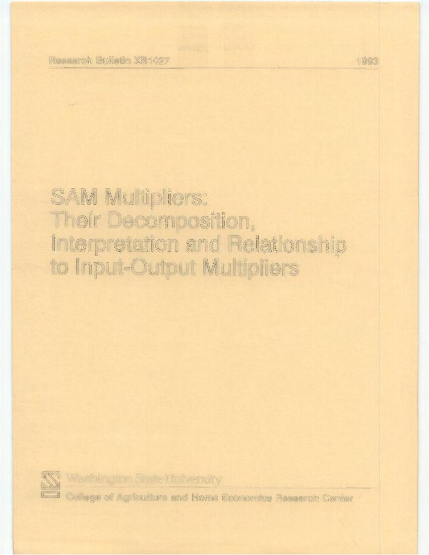 Research Bulletin XB1 27 1993 SAM