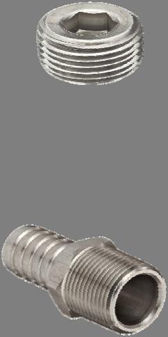 316 Hex Socket Plugs 316 Hose Barbs 150lb Stainless Steel Cast Fittings - SSC-0317 1/8" 400 1600 A3350502 $ 7.29 1/4" 300 1200 A3350504 $ 9.