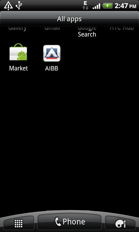 Connecting To Start the Program 1. Start the AIBB Mobile Trading like you do for any other program on your Android mobile device. 2.