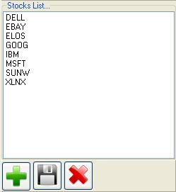 Another way to get started is to begin adding stock symbols into your Stocks List in the lower right hand corner of the program.