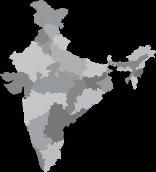PAN INDIA PRESENCE *Branches *Only the cities have been marked in the map.