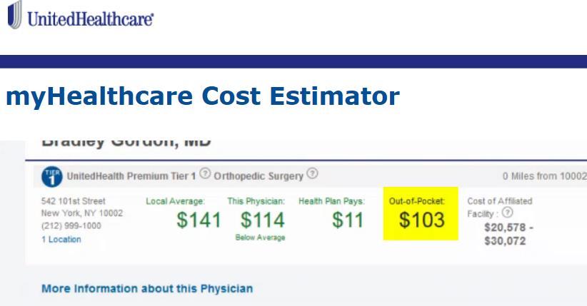 procedure including out-of-pocket costs as well as assistance locating physicians.