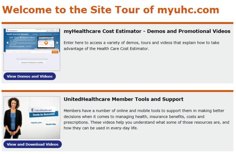 html EDUCATIONAL TOOLS A Guided Tour of all the latest tools, features and functions are located on myuhc.