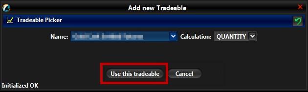 Use This Tradeable Button A row with the new tradeable instrument will appear in the Edit Limits panel. 6) Set any limits to be enforced on the selected securities.