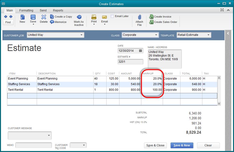 chapter 5 - advanced features in quickbooks ENTERING ESTIMATES INTO QUICKBOOKS QuickBooks Help defines an estimate as a description of work you can do or products you can provide for customers.