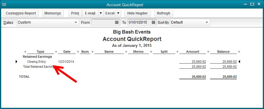 chapter 6 - troubleshooting & period end Tasks in QuickBooks QUICKBOOKS AT YEAR-END Accounting principles state that at the end of each fiscal year you must enter an adjusting entry to transfer net