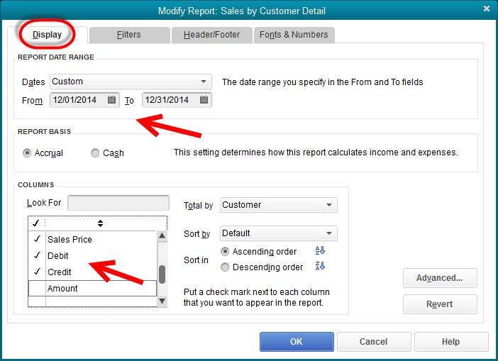 chapter 6 - troubleshooting & period end Tasks in QuickBooks CUSTOMIZING REPORTS You can customize any report when you click Customize Report. There are many different customization options.