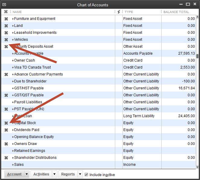 chapter 7 - saving time in quickbooks Making List Entries Active To make a list entry active again do the following: 1. From the list you are working on, select Include Inactive.