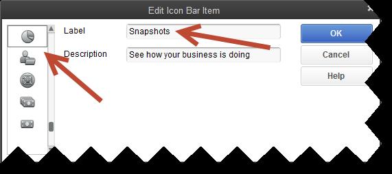 Chapter 1 - introduction to quickbooks You can add icons to the icon bar as needed. Open any report, form or screen and add it to the icon bar.