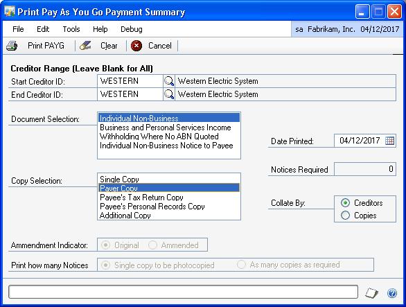 CHAPTER 8 PAY AS YOU GO SUMMARY REPORT 10. Choose OK to save your changes to the PAYG summary. A message is displayed giving you an option to mark the process run as lodged.