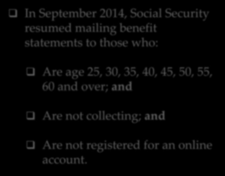 FIGURING IT OUT In September 2014, Social Security