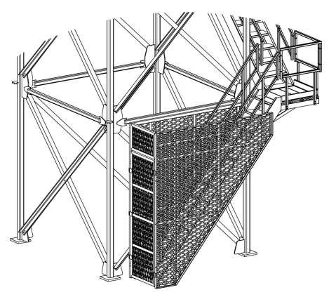 STAIR SAFETY ENTRY CAGE
