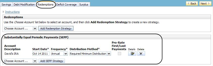 7. In the End Date field, enter the date the redemptions should end. Note: The End Date field is not accessible if Redeem All or Lump Sum is selected. 8.