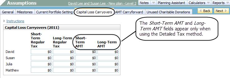 Entering capital loss carryovers (Level 2) A capital loss occurs when an asset is sold for less than its cost basis.