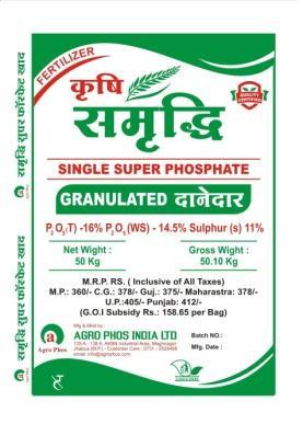 SSP is one of the cheapest forms of phosphate Supplies sulphate sulphur and calcium