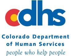 Colorado Department of Human Services FINANCIAL WEBINAR