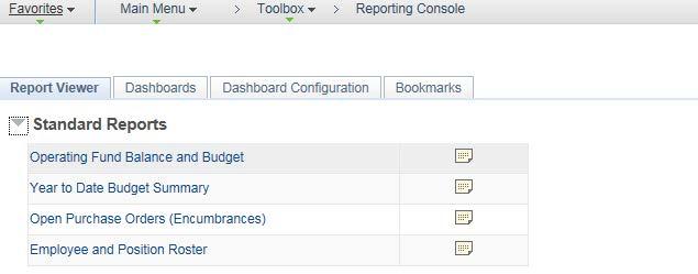 Reporting Console (New!) Report Viewer Once in Galaxy, select Reporting Console from Toolbox selection.