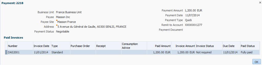MISC2 for example are for United States and not to be used for French DAS2. Validate and pay the invoice.