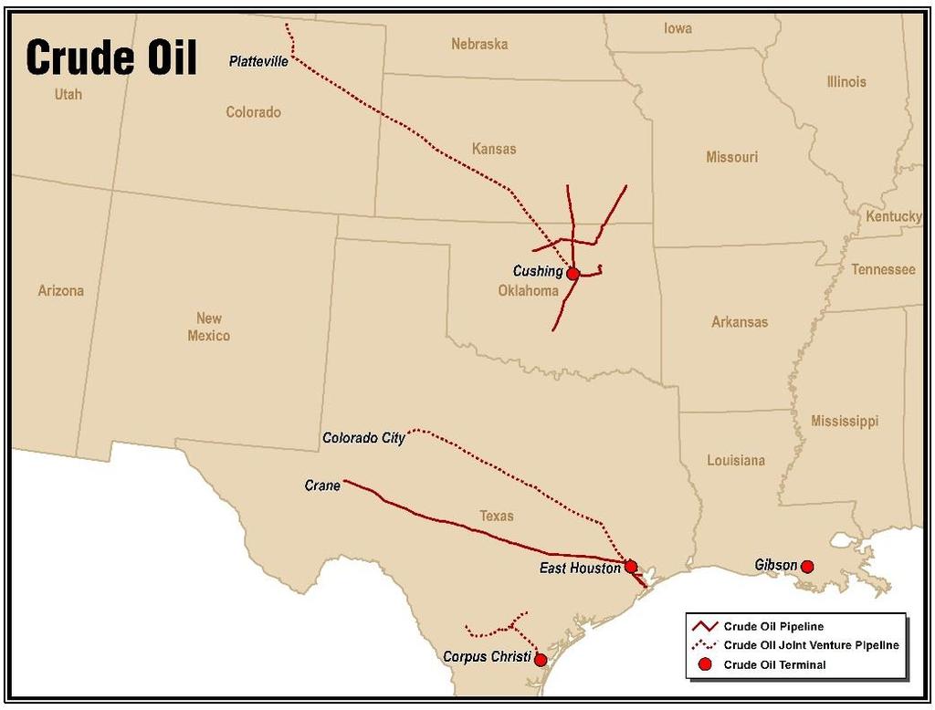 total crude oil storage, including 16mm barrels used for