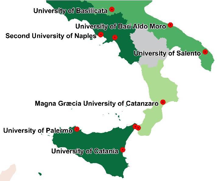 least one university Southern Italy Source: