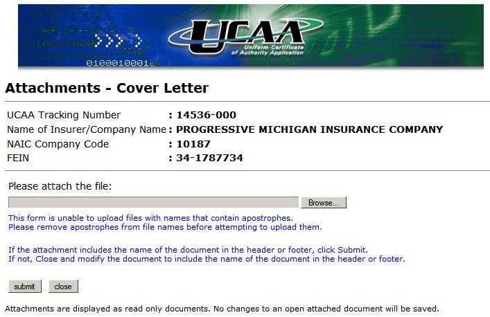UCAA Expansion Insurer Pro Forma Financial Statements The insurer can update a previously downloaded form and attach that form to the current application.