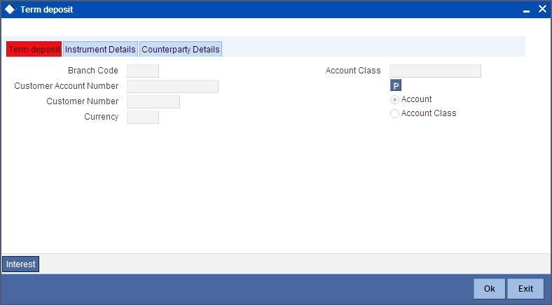 Offset Account Specify the account number/ GL for redemption through BC, DD, PC and TD, from the adjoining option list.