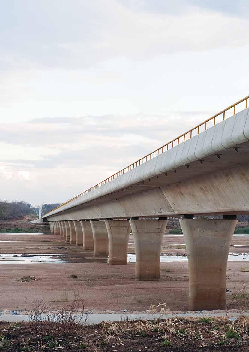 UMOJA BRIDGE (UNITY BRIDGE) - MTWARA The Umoja Bridge is a 720 meter long structure that connects Tanzania and