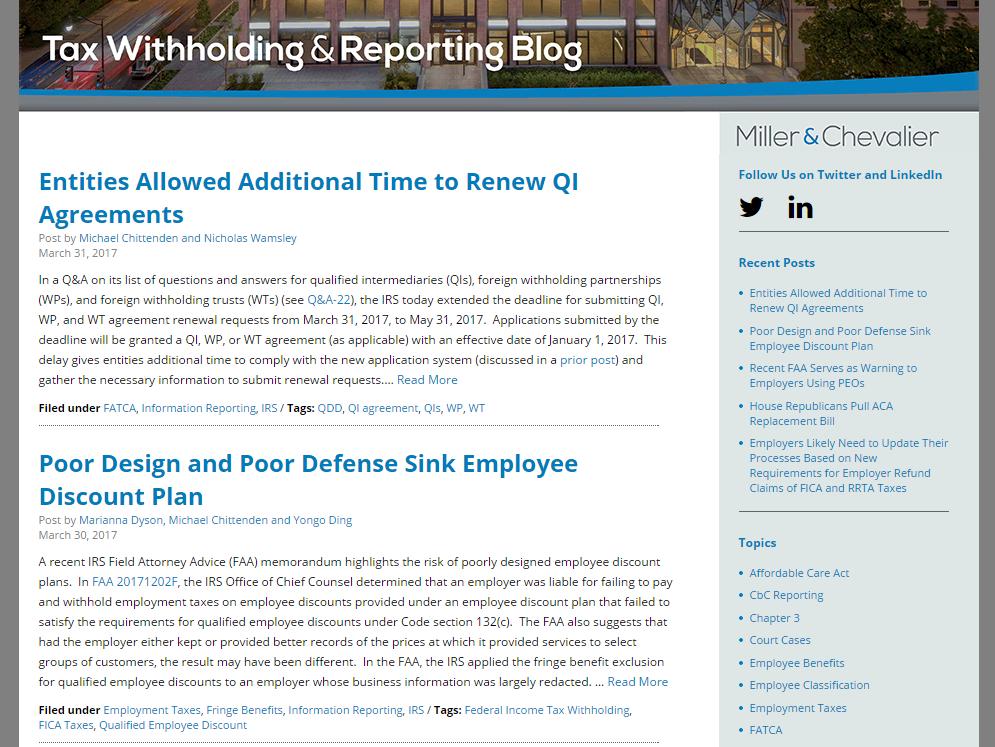 Tax Withholding and Reporting Blog www.twrblog.