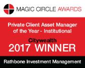 Investment Management winner of Asset Manager of the Year 2016 Incisive Media Rathbone Investment