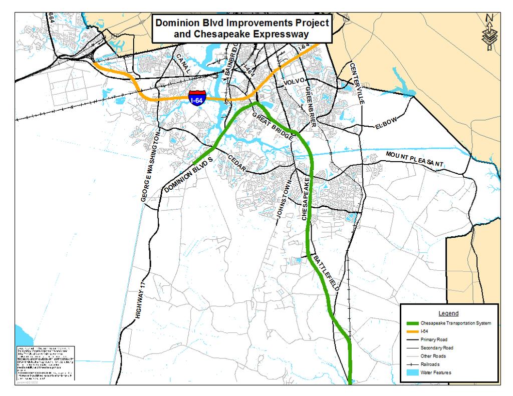 Chesapeake Transportation System The Chesapeake Transportation System (CTS) consists of the existing Chesapeake Expressway and the improved Dominion Boulevard The CTS will