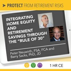 Rule of 30 is a reasonable starting point for retirement income planning.