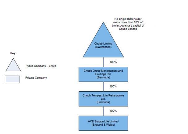 A.1.1 Position within the Legal Structure of the European Group The Group structure is summarised in the simplified chart below, including country of incorporation: A.1.2 Material Related Undertakings As at 31 December 2016, the Company had no material related undertakings.