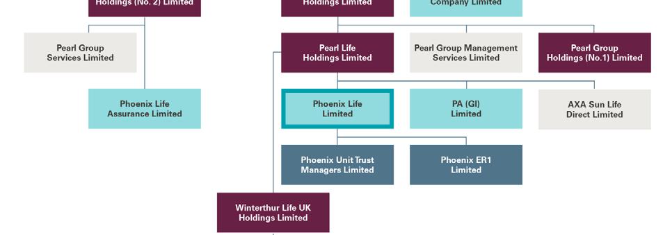below, and shows the Company s position within the legal structure of the Phoenix Group.