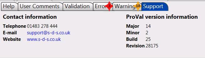 The number of errors is displayed on the tab and these can be printed in a report. 4.3.