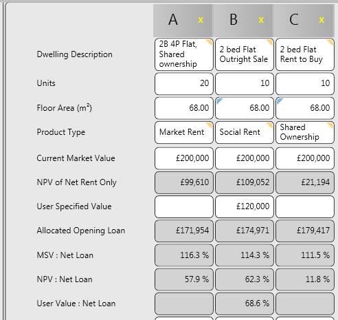 12.3 Value:Loan Ratios This subsection provides additional information, for each unit type. Value:Loan (by percentage) results are reported using several definitions.