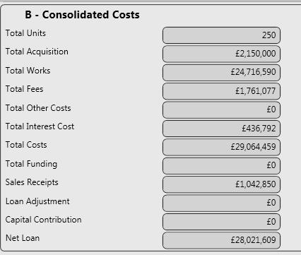 3 Consolidated Costs This is a simple statement of