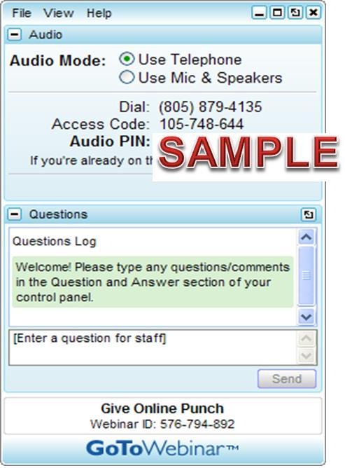 About the Webinar 2 Lines Are Muted Use Arrow To Minimize Menu