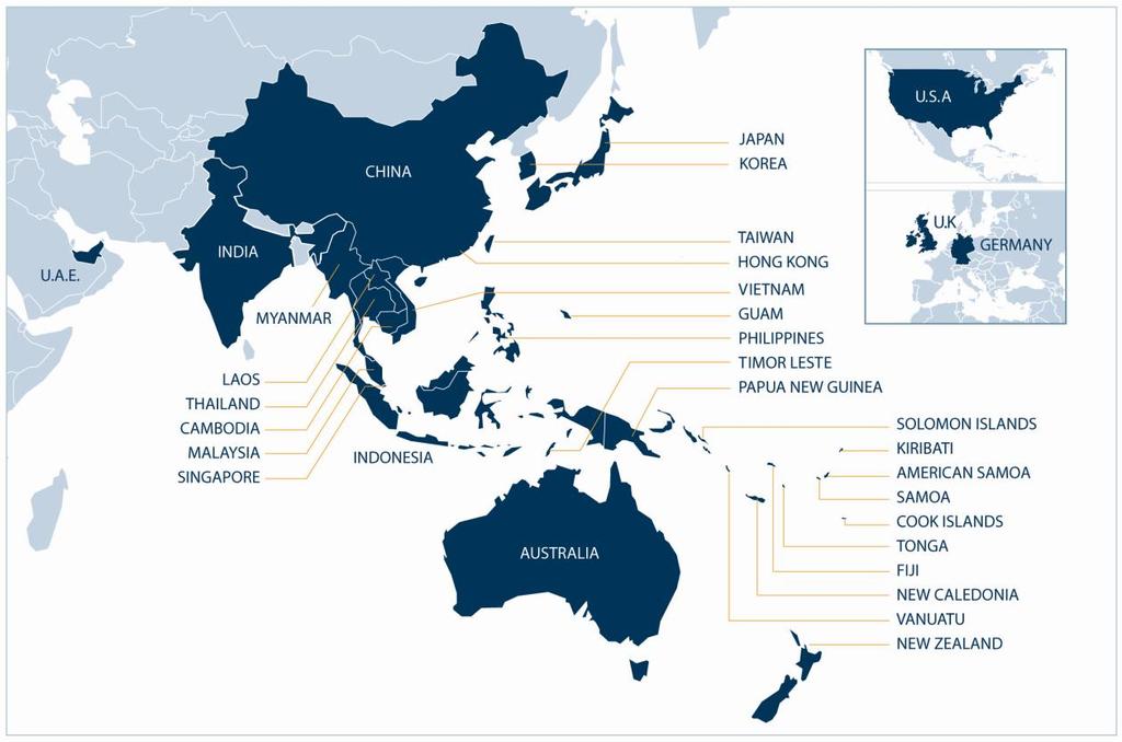 In Asia, we focus on corporate and financial institutions in countries connected to our core markets through trade and capital flows, supported by our Asian retail branch network.